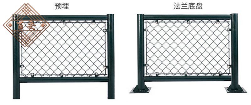 球场围网立柱固定方式